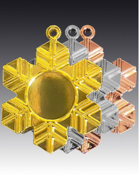 Medaille Schneeflocke glänzend Medaille Schneeflocke glänzend