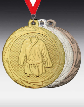 Médaille Arts martiaux II D: 45mm avec Ruban et Impression Couleur sur Film Plastique Médaille Arts martiaux II D: 45mm avec Ruban et Impression Couleur sur Film Plastique