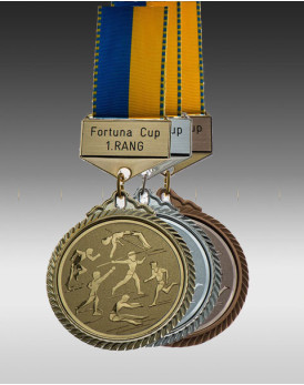 Premium Medaille Leichtathletik mit Barette