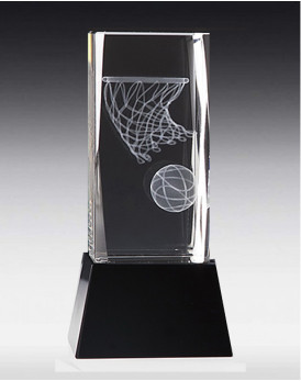 3D Glaskubus Basketball